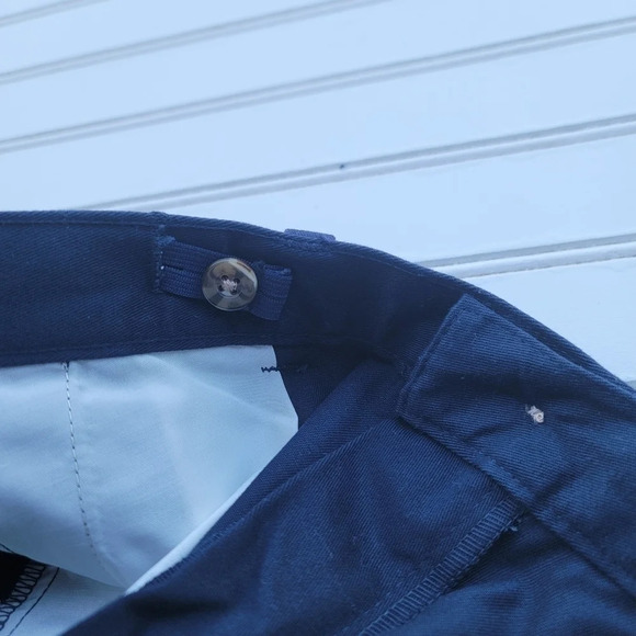 BOYS HUSKY GEORGE NO STAIN WRINKLE STRAIGHT FIT UNIFORM SCHOOL PANTS NAVY 10 H - Picture 3 of 10